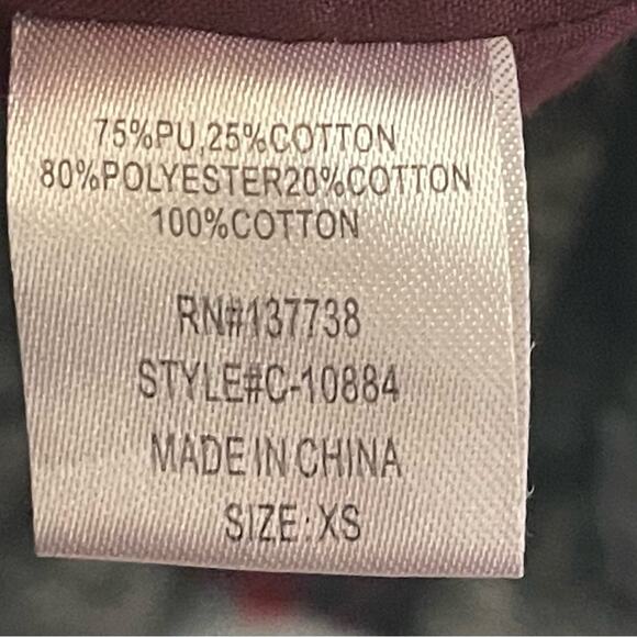 The BRAND Label Faux Leather/Cotton Moto Jacket, Side Zip, Trendy, Weekend, XS - Picture 7 of 7